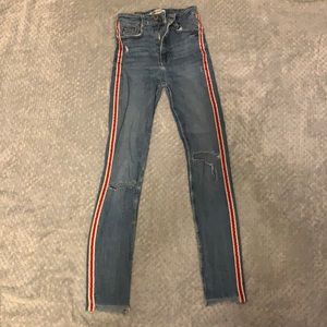 Zara super skinny ultra high rise jeans